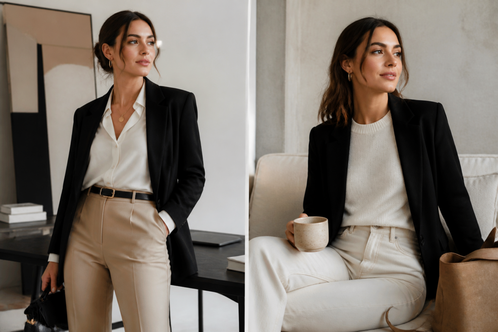 blazer outfits combineren