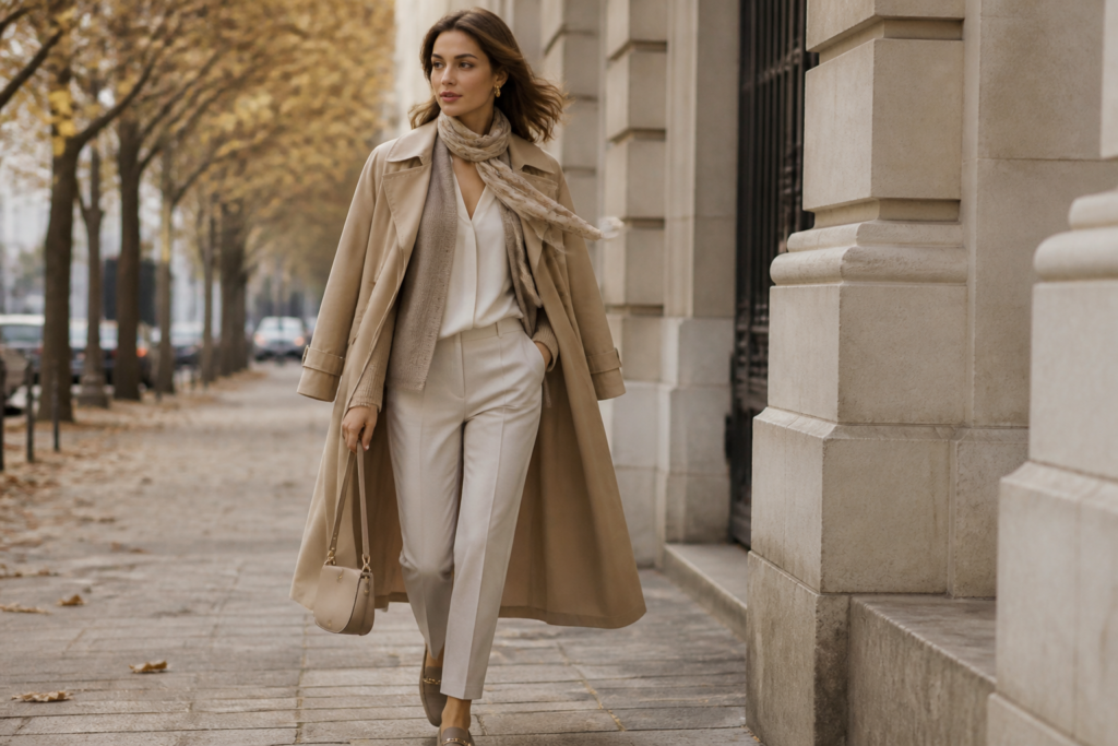 trenchcoat outfits combineren